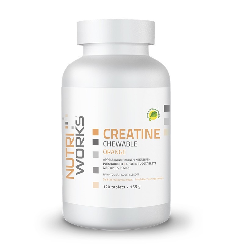 Creatine Monohydrate Chewable Tablets Orange